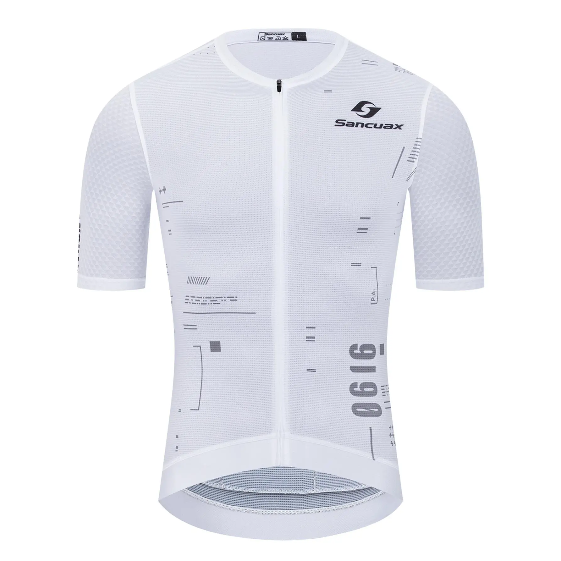 Men's Outdoor Cycling Printed Riding Suit - Geometric Trajectory Pattern, Breathable Quick-Drying Short Sleeve Tops, Professional Male Wear Sports Equipment