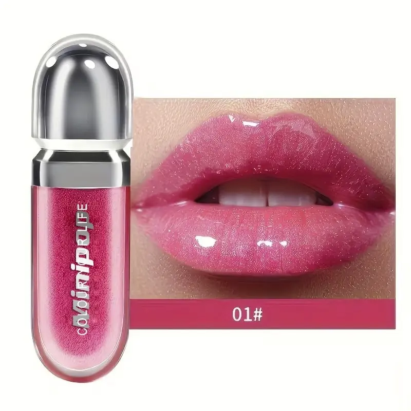 Mirror Sparkle Lip Plumper, Diamond Shimmer Lipgloss for Radiant, Glossy Lips - Long-Lasting, Lightweight & Moisturizing Formula, Fruit Jelly Scent, Sparkly Makeup, Universal, Bling Effect, Adults, Everyday Glam, All Skin Types, 6Ml, Apply Easily, Plumps