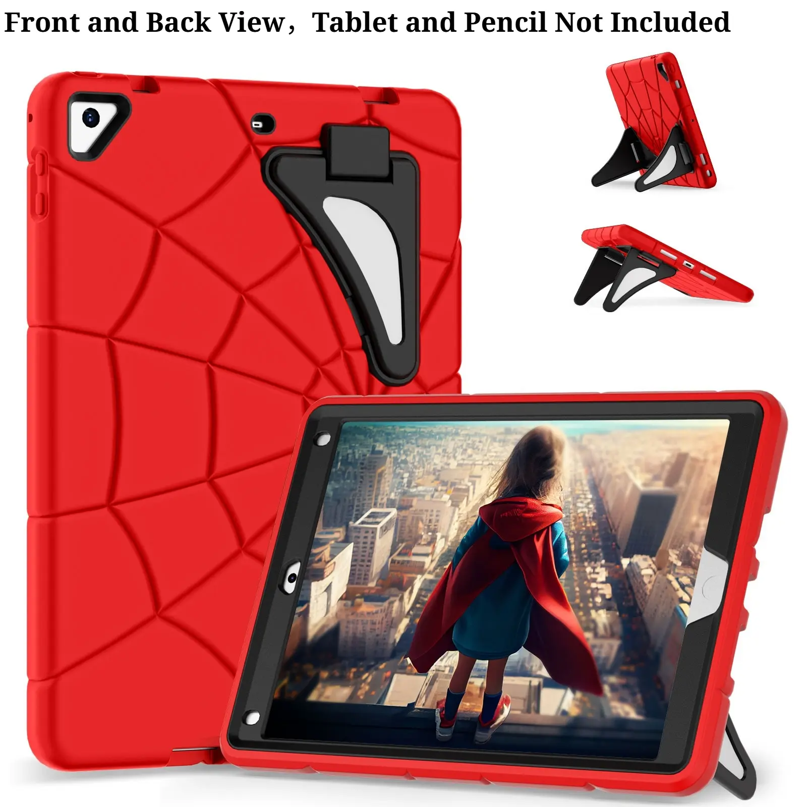 Heavy Duty Rugged Shockproof Case for iPad 9.7 5th/6th Gen Air 2 Pro - Slim Drop Protection Protective Tablet Cover with Kickstand