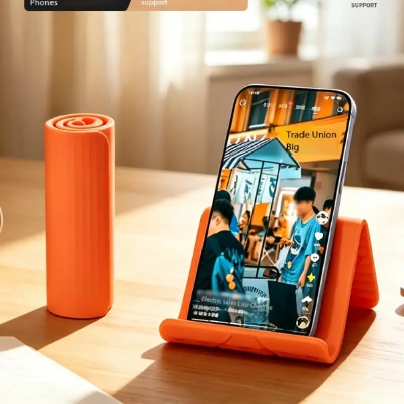 Creative Multi-Functional Foldable Anti-Slip Portable Phone Stand, Flexible Desktop Holder, Car Silicone Phone Mount