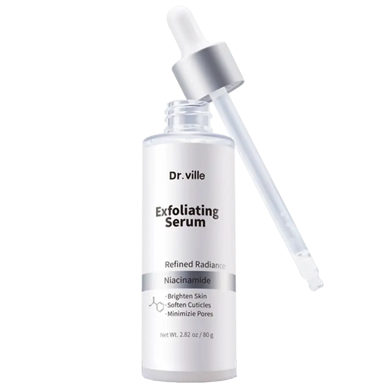 Dr.ville Exfoliating Serum, Pore Refining Face Serum with Salicylic Acid & Niacinamide, Gentle Exfoliating Treatment for Blackhead Care, Smooth Skin & Brightening-A