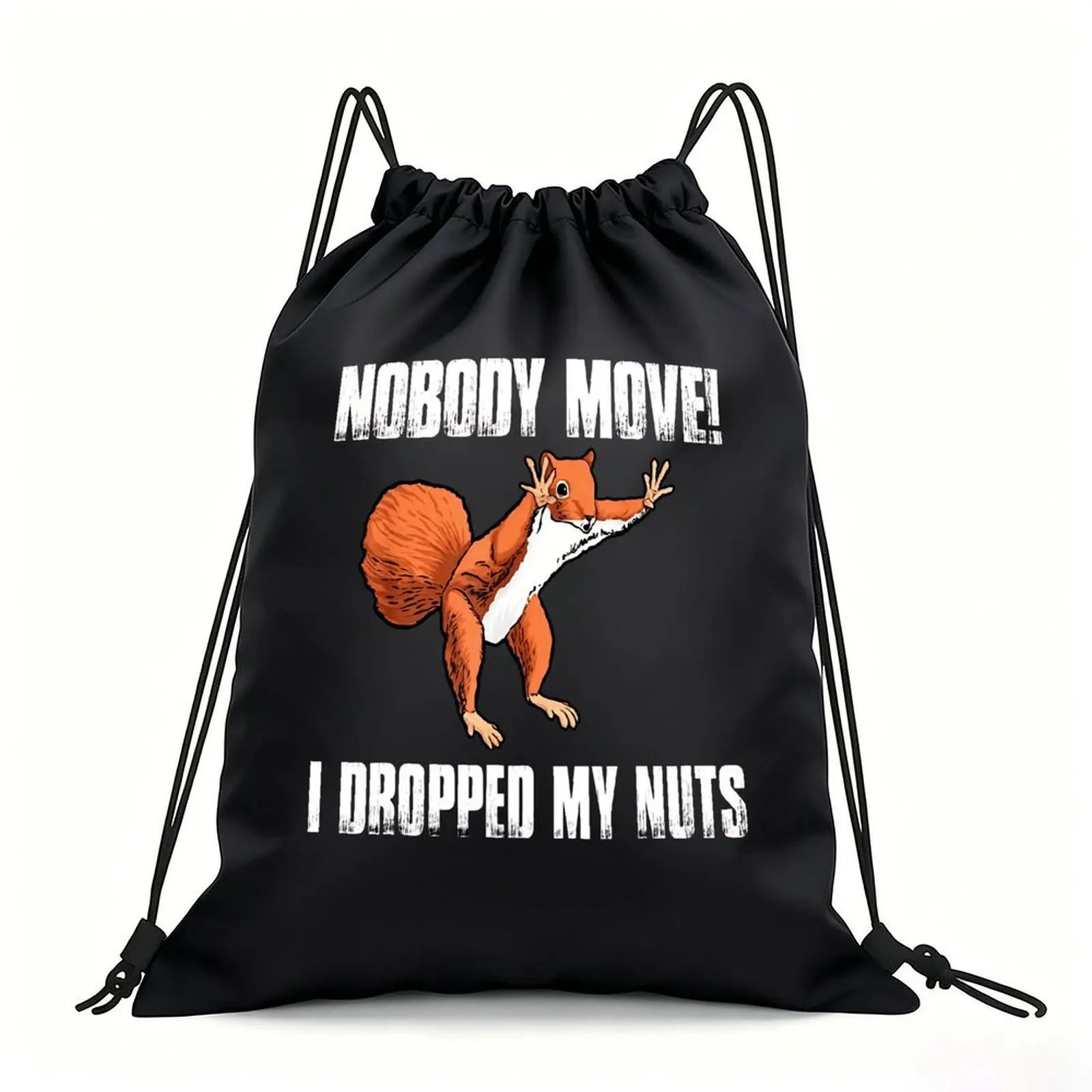 Portable Drawstring Sack Bag with Custom Graphic Print, Waterproof Polyester String Backpack for Gym Workout Swimming Hiking
