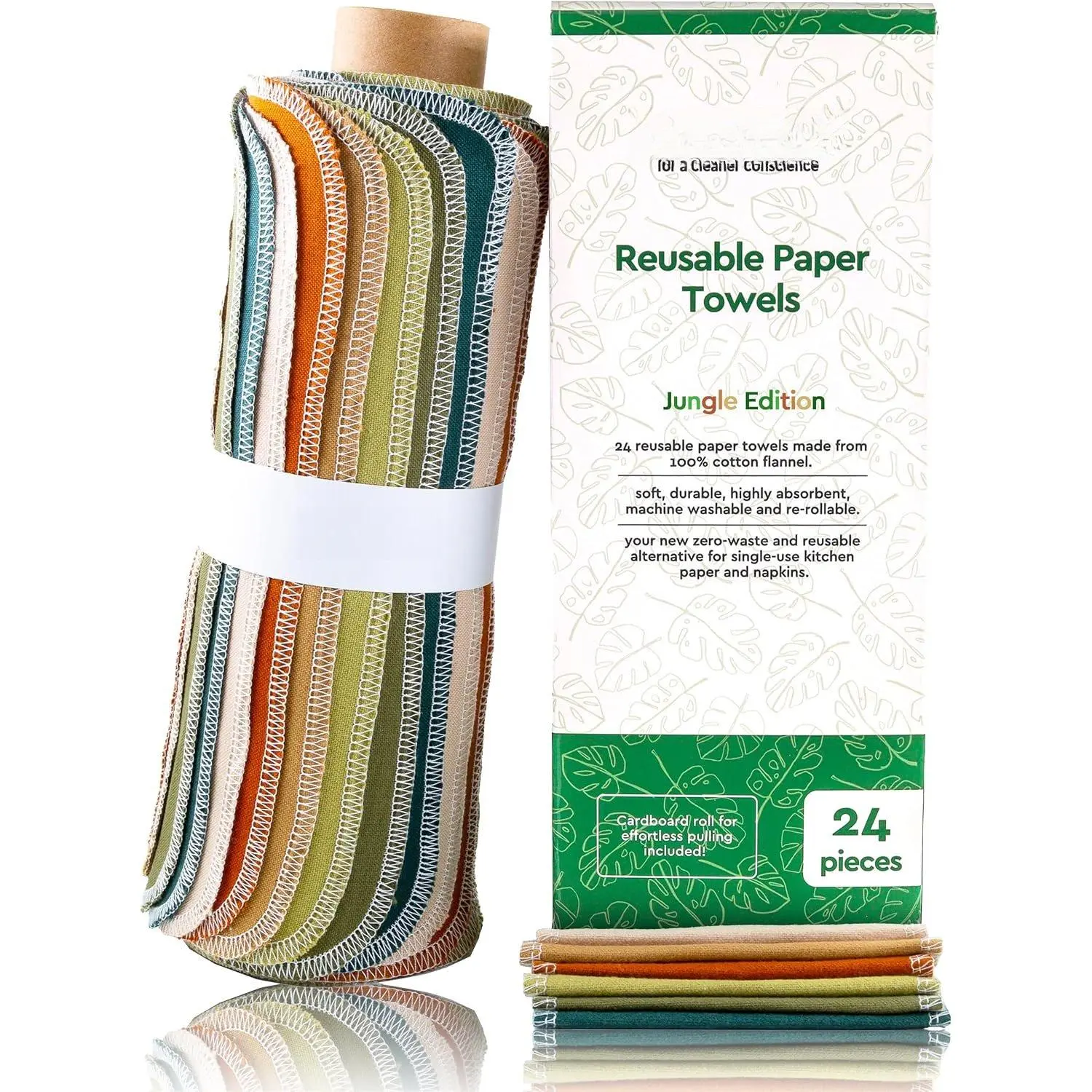 Paper Towels - Value Pack of 24 Paperless Paper Towels! -  , Super Soft, Absorbent, Washable and Made To Last