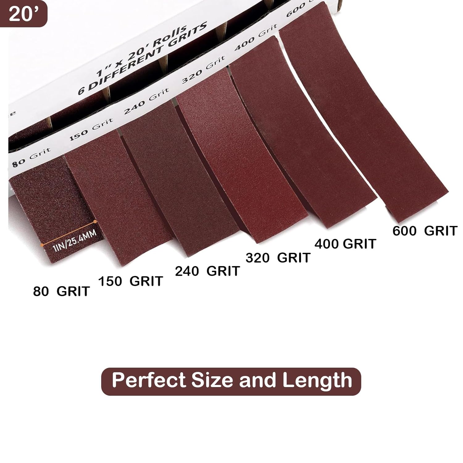 Mixed Grit Sandpaper Roll, 6 Counts Sandpaper Roll for Woodworking, Car Metal-Polishing, Abrasive & Finishing Products, DIY Projects