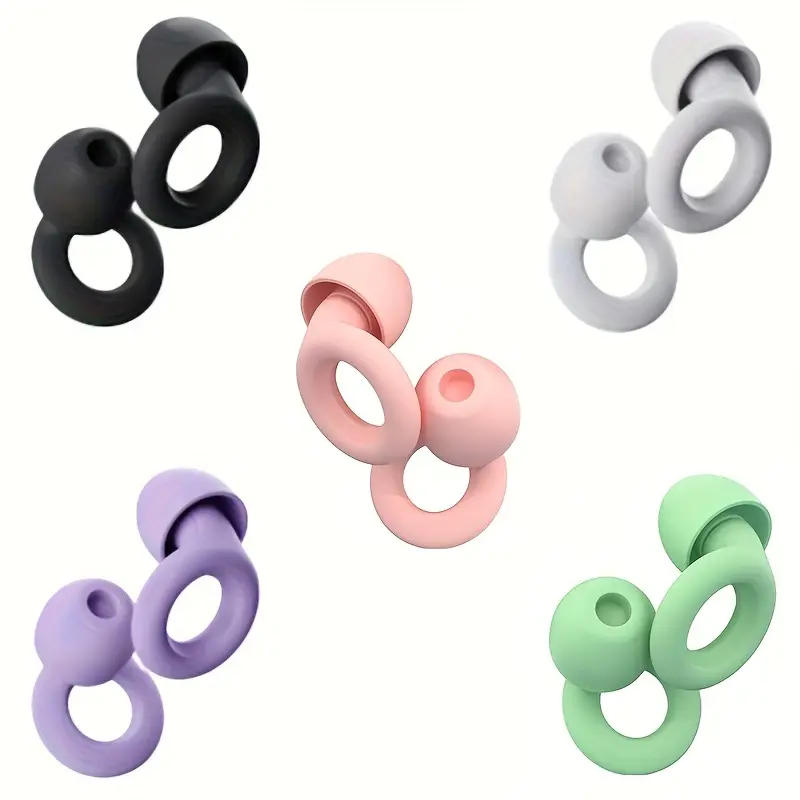 10 Silicone Swim Earplugs, Swimming Accessories for Swimming, Learning and Travel. Durable, Comfortable, Reusable Soft Silicone Earplugs