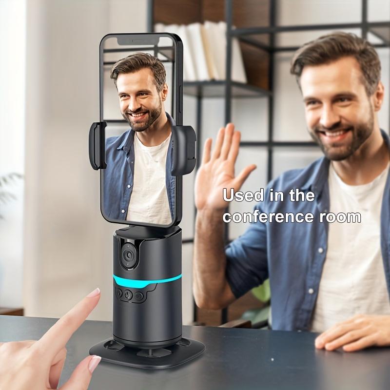 360-Degree Rotatable Smart Selfie Stick, Selfie Stick with Wireless Remote Control, Phone Stabilizer with RGB Light for Video Recording