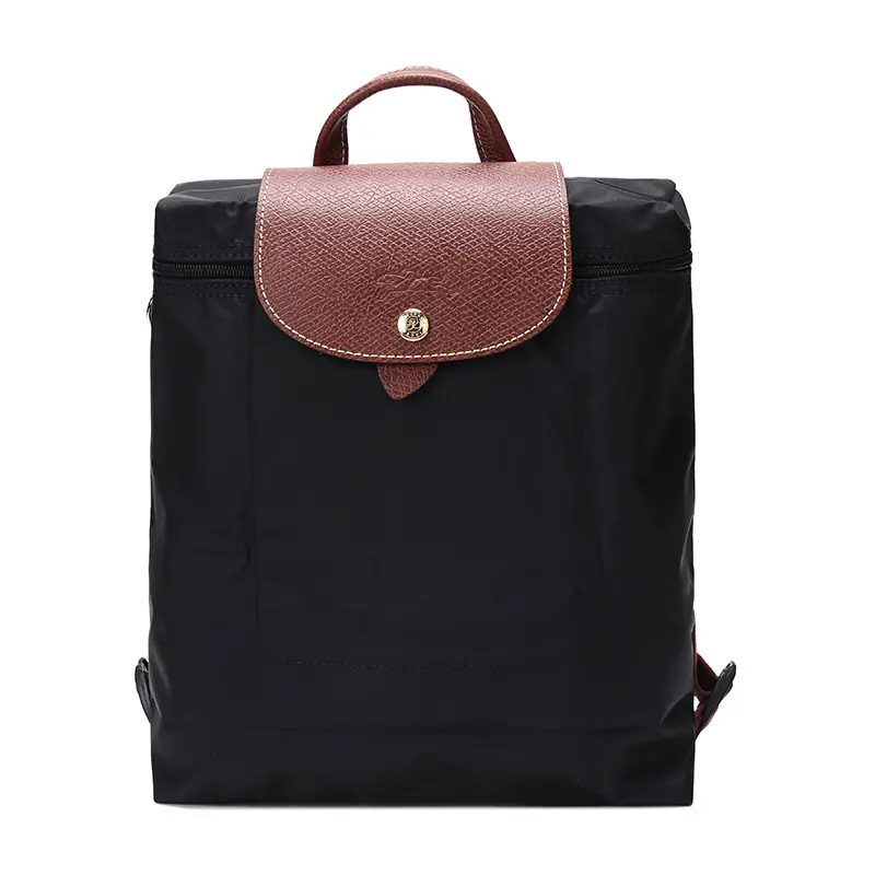 Longchamp Le Pliage 26 Foldable Nylon Backpack Handbag for Women, Black