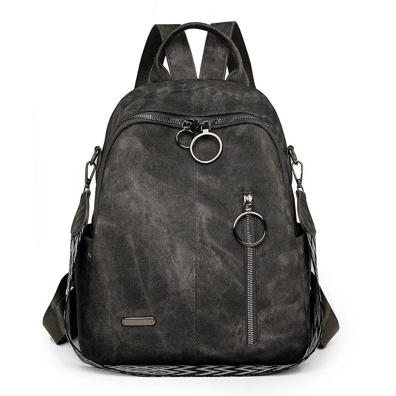 Women's Retro PU Leather Backpack, Multi-pocket Anti-theft Shoulder  with Tassel, Large Capacity Waterproof Everyday  for School & Travel, Backpacks For School