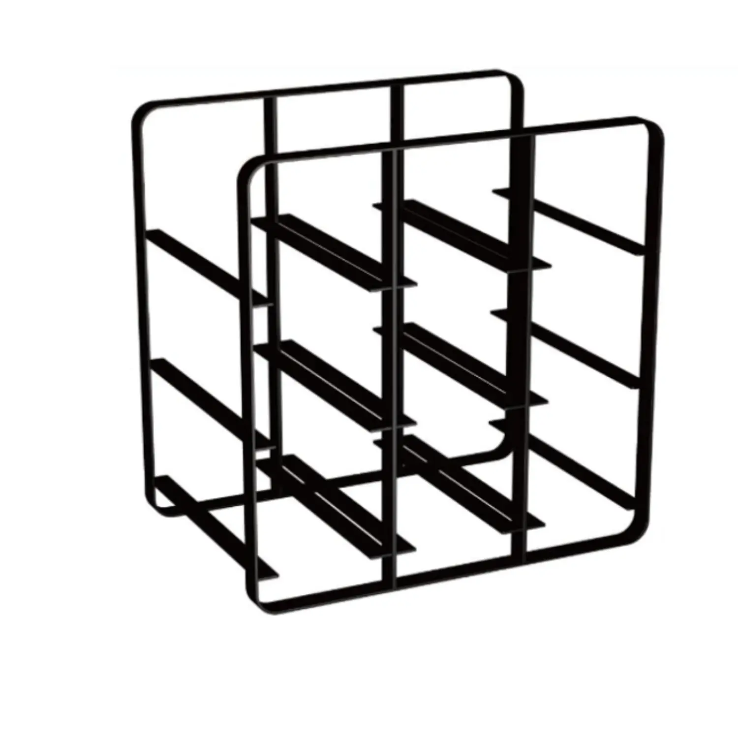 9 Bottle Wine Rack, Freestanding Metal Countertop Wine Bottle Holder, Tabletop Wine Display Rack