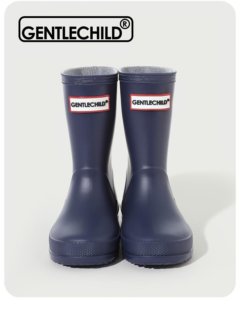 [Soft Rubber Rain Boots] Lightweight Rain Boots |           Boys Outdoor Simple Boots 2-8 Years Old Kindergarten Students Soft Non-Slip All-Season High-Quality Shoes School Day Camping Beach Garden Play Integrated Design Keep Feet Dry