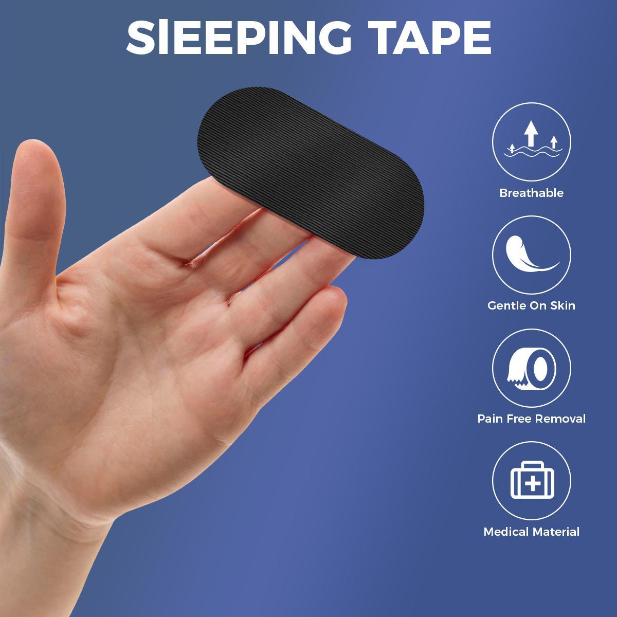 SISSTY Mouth Tape for sleeping, one month supply, mouth tape, black, gentle, adhesion & 30 Strips, sports accessories, Anti Snoring Sticker Snoring Relief Sticker