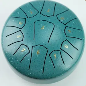 Steel Tongue Drum 6 Inch 11 Notes Hand Percussion Instrument, Portable Mini, Clear Sound, Ideal for Beginners, Meditation, Yoga, Includes Accessories
