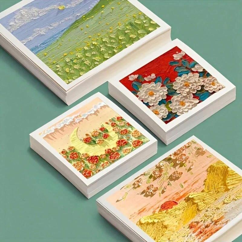 Square Canvas Board, 100pcs/set DIY Painting Canvas Board, Multifunctional Art Material for Painting, Drawing, Crafting, Art Supplies, Artist Supplies