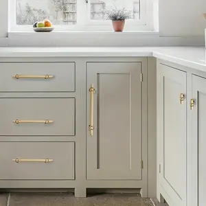 20 Gold Cabinet Handles - Polished Stainless Steel Modern Minimalist Design, Suitable for Kitchen Cabinets, Wardrobes, Dressers - Corrosion-Resistant Durable Accessories with Installation Screws, Bedroom Furniture Handles \ Kitchen Cabinet Handles
