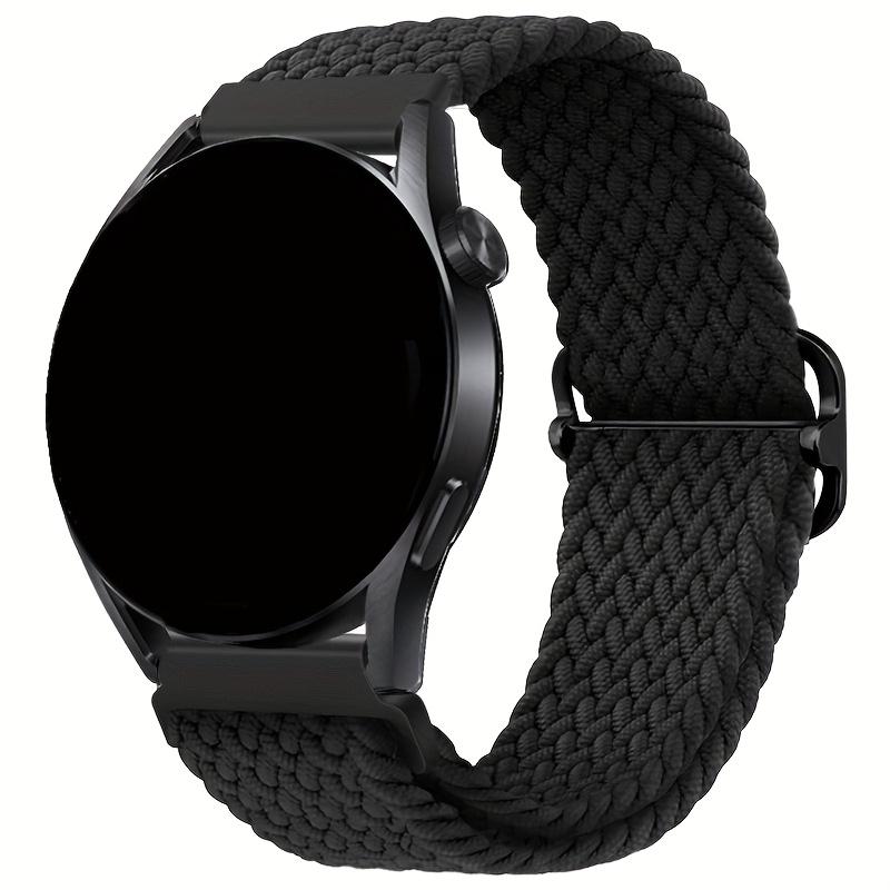 Elastic Braided Nylon Solo Loop Bands – Adjustable Stretch Strap 20/22mm for Samsung Galaxy Watch, Comfortable Sport Wristband, Unisex