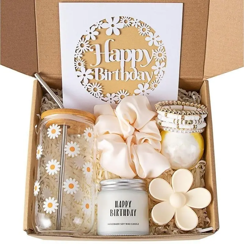 Birthday Gift Set, Aromatherapy Candle Bath Salt Ball Kit, Mother's Day Teacher's Day Box, Perfect Present for Special Occasions
