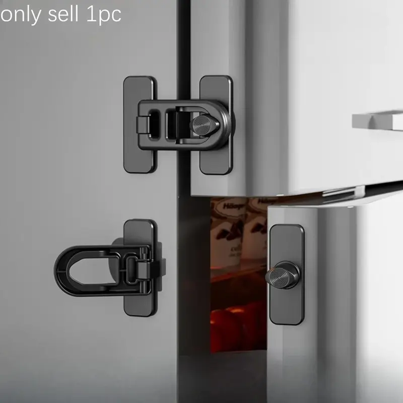 Multifunctional Sliding Door Lock, Secure Lock, Door Hardware, No Drilling Installation, No Tools Needed, Suitable for Bedroom and Balcony, Safe Refrigerator Drawer Latch, Durable Security Solution