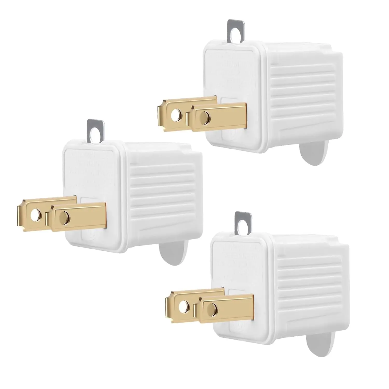 ETL Certified 3-Pack Grounded 3-2 Prong Adapters - Plug Converter for Electrical Outlets, Household Items, Workshops