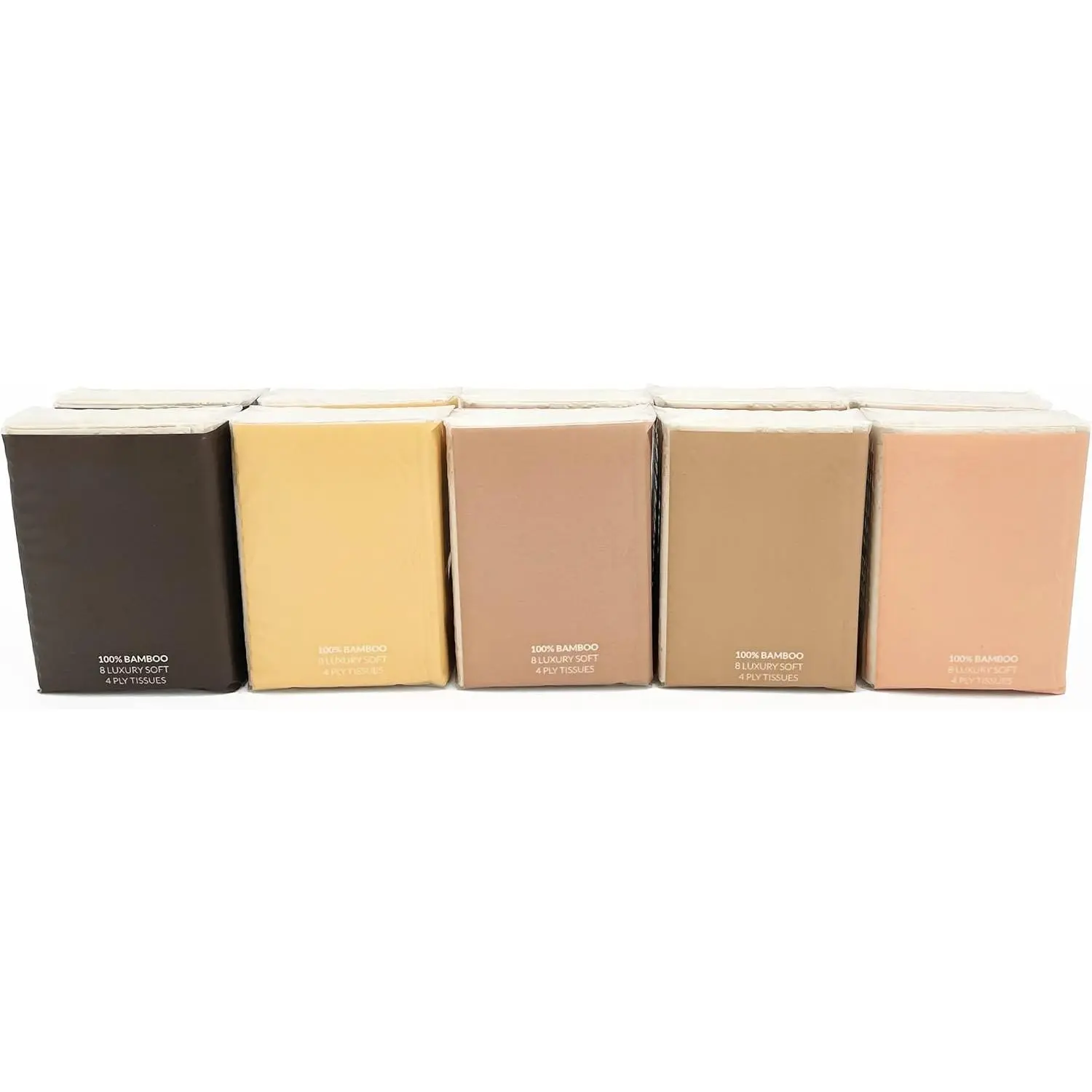 Pocket Tissues, 4-Ply, Unbleached, 10 Pack (8 Tissues per Pack, 80 Tissues ), Tree-Free, , Travel Facial Tissue, Soft,  & Sustainable