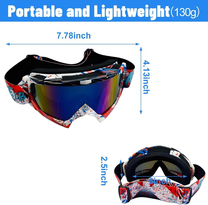 Motocross Goggles ATV Dirt Bike Motorcycle Goggles Bike Riding Goggles UTV MX OTG Offroad Goggles Anti Fog UV Dustproof Racing Skiing Goggles For Adult Youth Kids