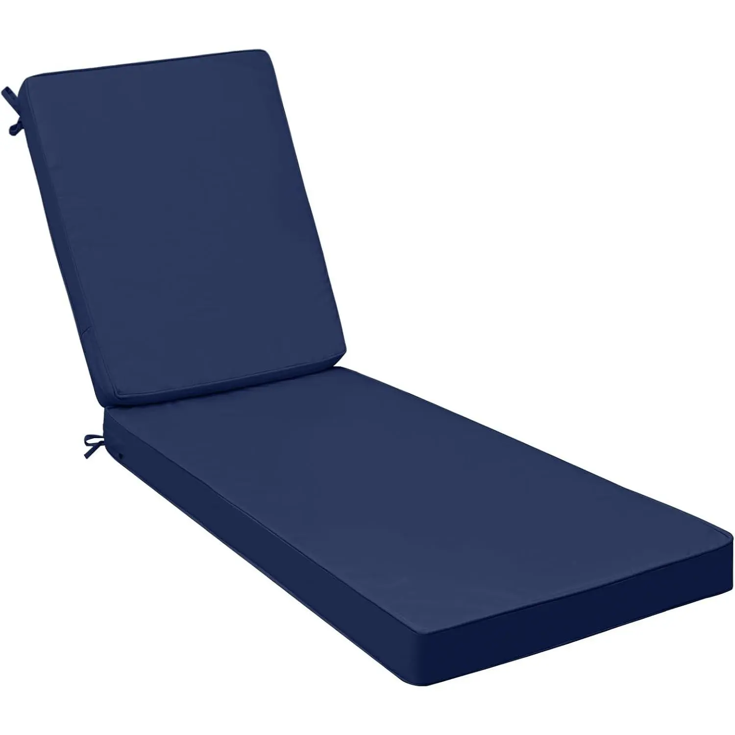 Outdoor Chaise Lounge Cushions, Fade-Resistant, Waterproof Patio Furniture Replacement Cushions, 72" x 21" x 3", Navy Blue