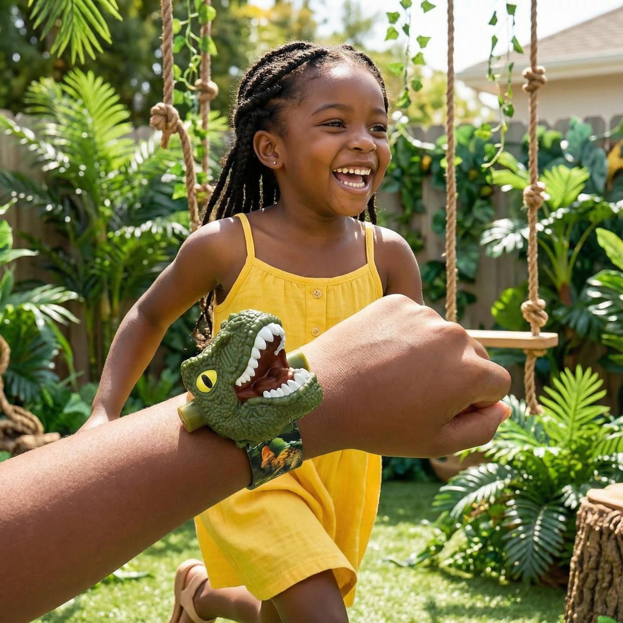 Easter Gifts Interactive Learning Watch for Kids Fun Dinosaur Projection Time Practice Adjustable Strap Silent Mode Educational Tool