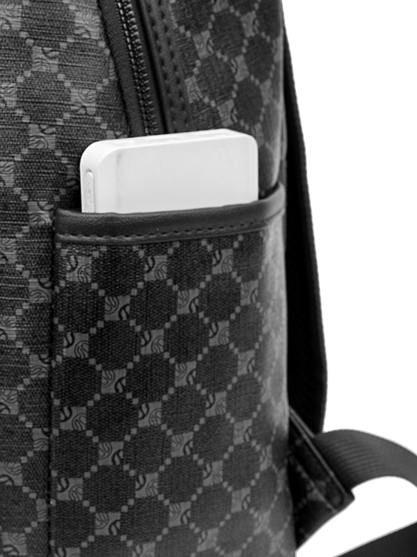 Fashionable Plaid Pattern Backpack, Large Capacity Backpack, Casual Versatile Business Backpack for Men & Women, Trendy All-match Bag for Daily Use, Durable Backpack