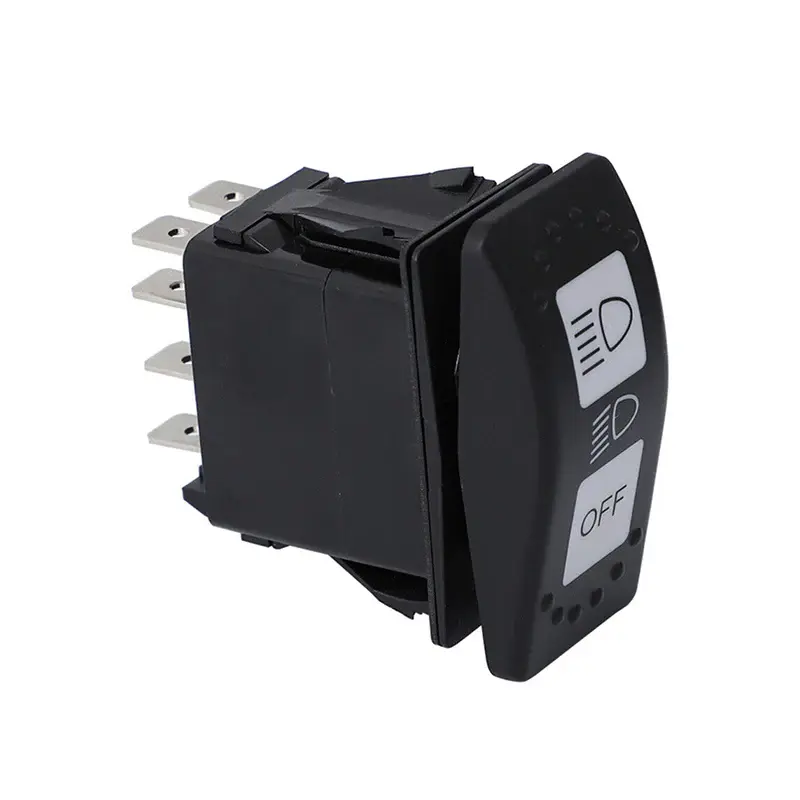 FridayParts Push Button Headlight Switch - 8-Pin, 20A, 12V, Part No. 710004492 for Can-Am UTV Maverick X3, Defender MAX