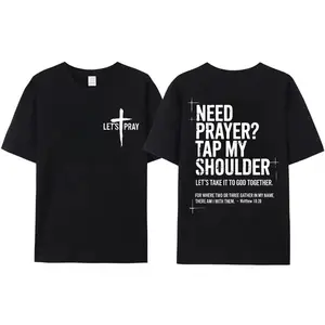 Need Prayer Shirt - Tap My Shoulder Let’s Pray Christian Faith Sweatshirt, Bible Verse Matthew 18:20, Religious Inspirational Fall Winter Outfit Womenswear