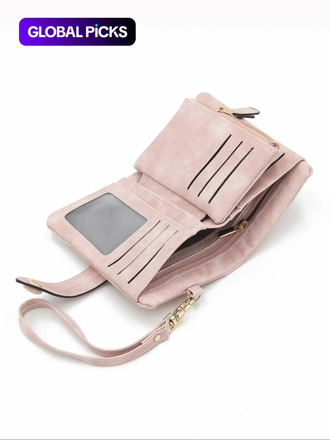 Women's Short Wallet, Vintage Style with Card Slots Pocket & Zipper, Fashionable Casual Credit Card & ID Holder, Multi-Purpose Trendy Daily Use Accessory, Card Bag