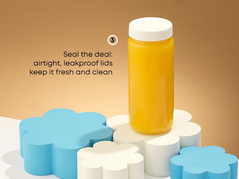 PLL Glass Juice Bottles, 16 oz Glass Bottles with Caps.Set of 8 Juice Containers with Lids for Fridge, and Labels for Juice Jars.Glasses for Juice, Cold Brew Bottles, Smoothie Jars