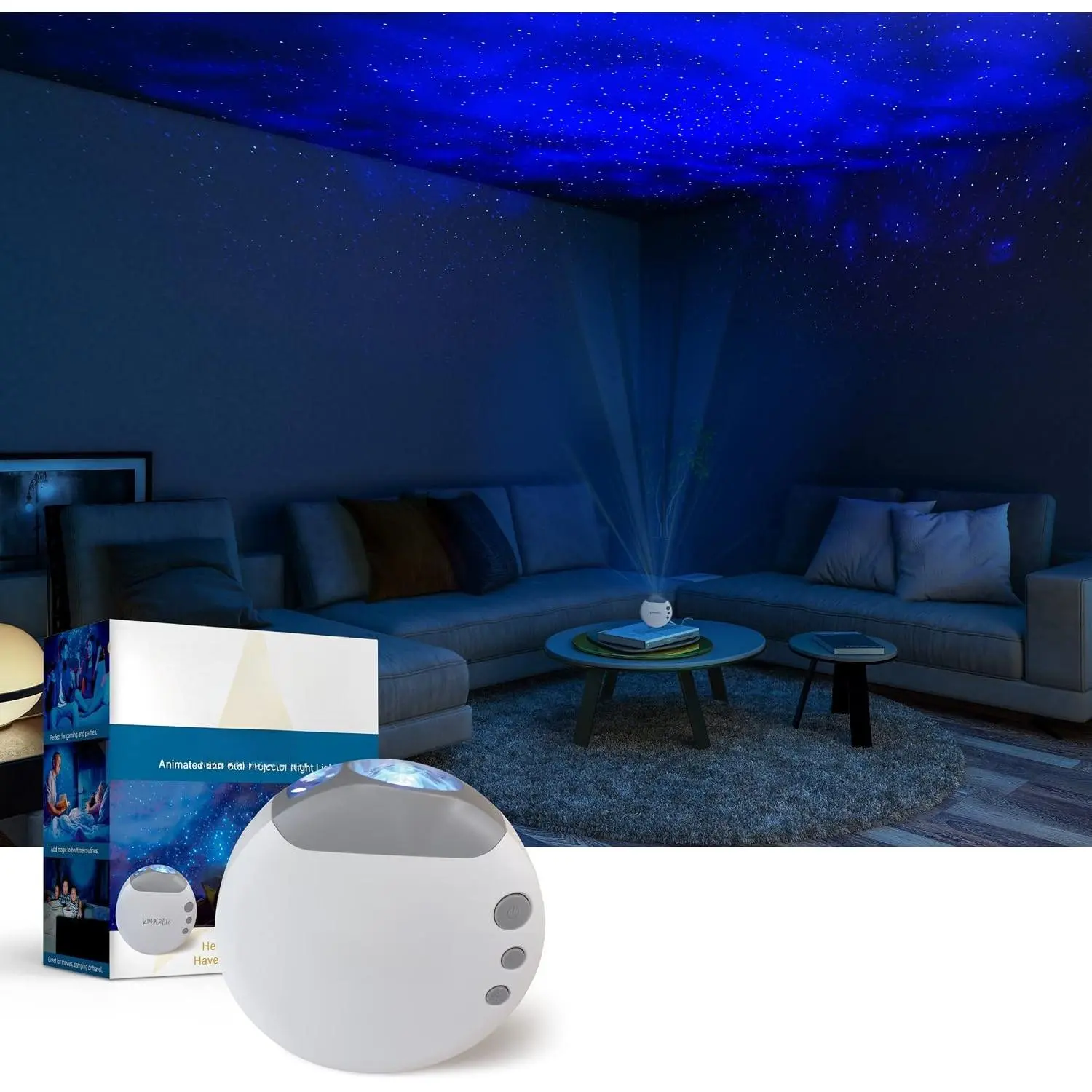 Galaxy Projector  Projector, DreamLite Animated LED Galaxy Light, Night Light Projector with  Control Auto-Off Timer, ​Starlight Projector