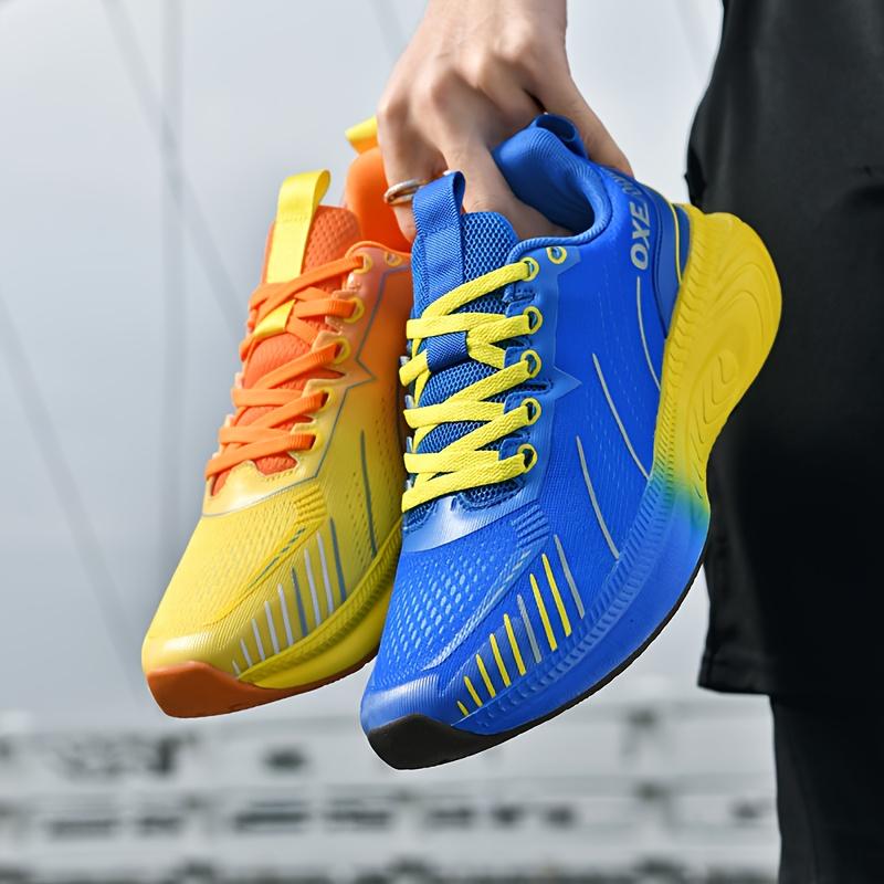 (New)Men'S sneakers|   Shock Absorption, Anti-slip, Wear-resistant, Strong Grip, Fashionable And  For Outdoor Road Running, Low-top Laceup, Lightweight And Comfortable, Fabric Upper, Rubber Sole