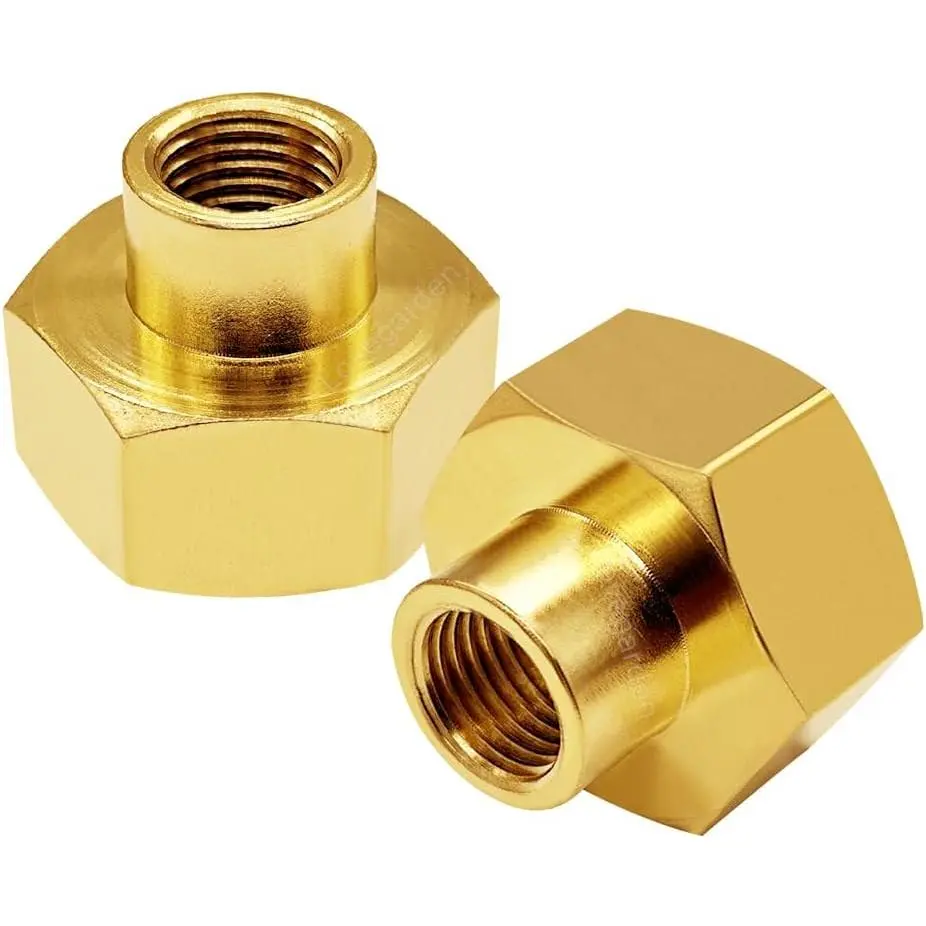 2 count Garden Hose Adapter 1/4" NPT x 3/4" GHT Female to Female | Solid Brass, Washers for Secure, Works for Gardens, Irrigation,  Plumbing, Industrial use, Outdoor Projects
