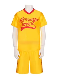 Madness Dodgeball Cosplay Costume, Hot Movie Merchandise, Sports Wear, Daily Clothing, Top + Shorts, All Seasons, Solid Pattern