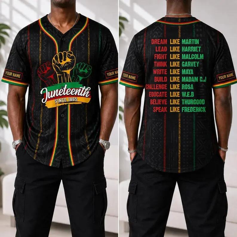 Juneteenth 1865 Baseball Jersey, Black History Month Shirt, Black Freedom Jersey, Juneteenth Independence Day, Black Lives Matter Shirt #   TikTokMadeMeBuyIt #   TikTokShop #   USA 250 #   Independence Day