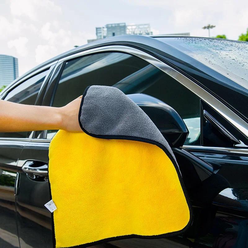 30*30cm Microfiber Car Cleaning Towels Car Wash Drying Cloth Hemming Microfiber Towel Care Wash Cloth Car Detailing Accessories