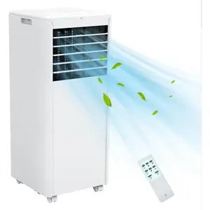 8000 BTU Portable Window Air Conditioner - 3-in-1 Cooling Dehumidifier & Fan - 6000 BTU Fixed Frequency Option - Quiet 48dB Sleep Mode - R32 Refrigerant - Remote & Window Kit - Easy Installation for Home Bedroom Office Dorm - No WiFi - White