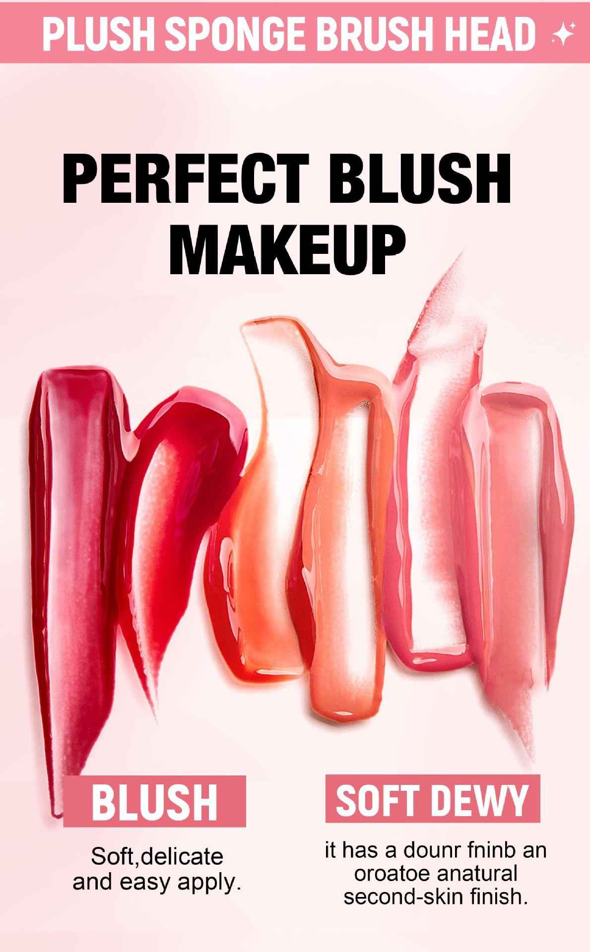 HANDAIYAN Liquid Blush — Matte Finish,Sculpts facial features, defines contours, and brightens the complexion to create a radiant look — Sweet Pink