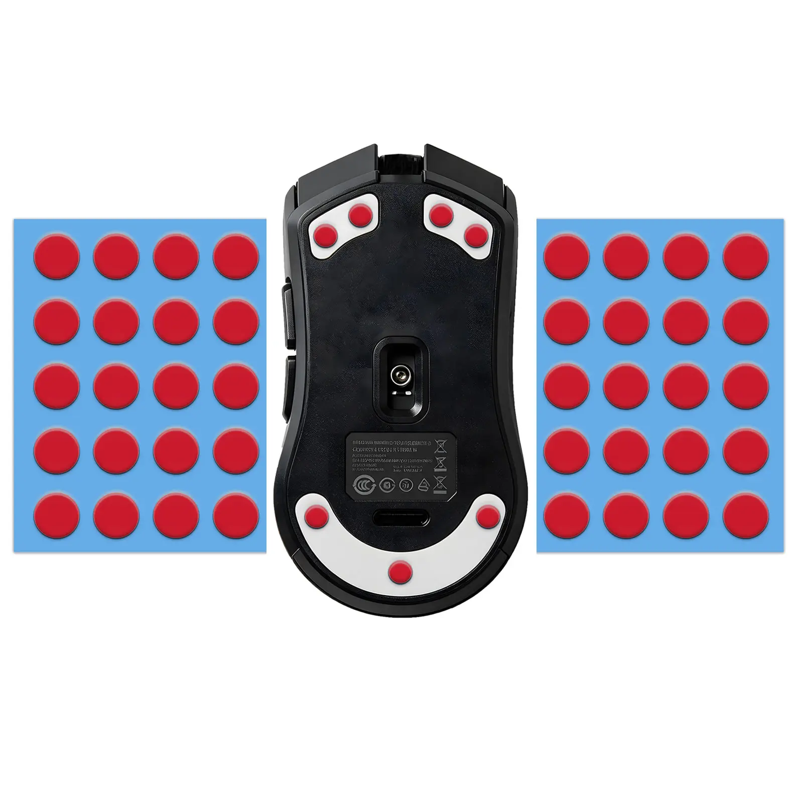 GOGOFREE PTFE Mouse Skates, DIY Glide Ft (ICE Control-Speed Version), Wear-Resistant Esports Accessory, Curved Edge, Low Noise, Smooth Movement, Compatible with Cloth & Glass Mouse Pads (40 Dots)