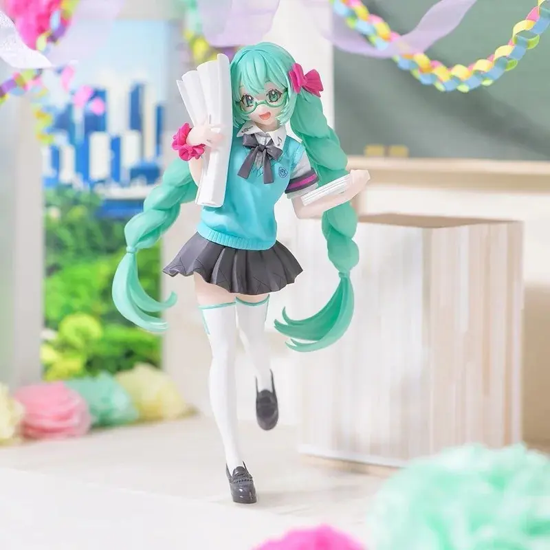 Luminasta Hatsune Miku 16th Anniversary Edition PVC Anime Figure - 1pc, 18cm Vocaloid Collectible, Hand-measured PVC Desktop Decoration Toy, Small Gifts for Anime Collectors, As Shown in the Figure