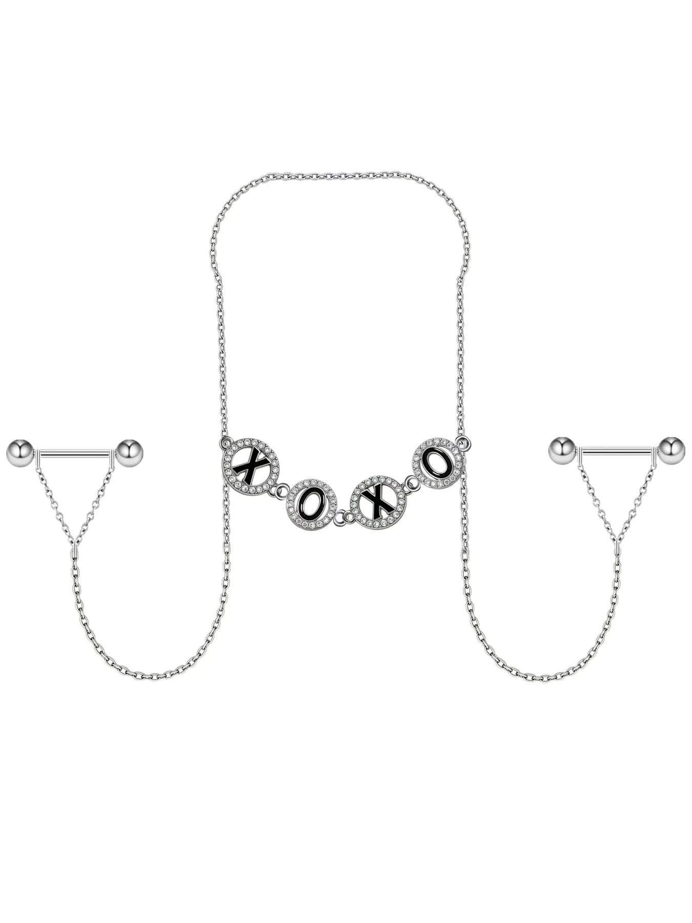 Sexy Breast Piercing Jewelry with Chain, Personal Novelty Body Art Accessory, Perfect for Daily Wear or Special Occasions, Unique Fashion Statement