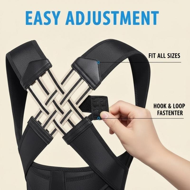 Cross-Strap Back Brace for Men & Women| Invisible Posture Support| Daily Confidence