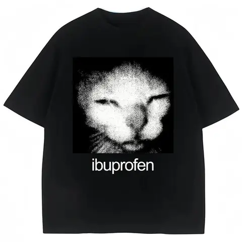 Women's Vintage Funny Cat Meme Graphic T-Shirt - Classic Loose Unisex Short-Sleeve Oversize Cotton Casual Streetwear Tops, Clothes for Women, All Seasons, Premium Drape, Smooth Wear, Consult Chart