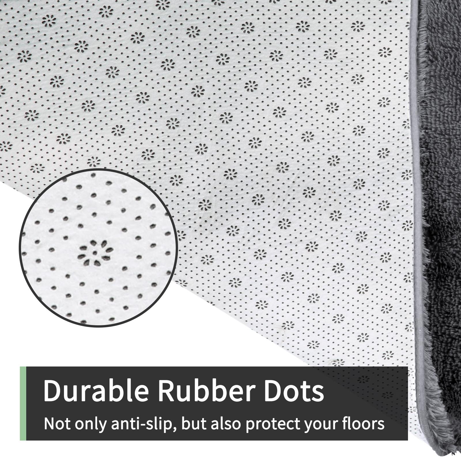 FAMVAL Large Size Plush Rugs Big Fluffy Area Rug Non-slip Soft Shaggy Carpet Mats for Livingroom Bedroom Nursery Home Decor Dark Gray Christmas gifts