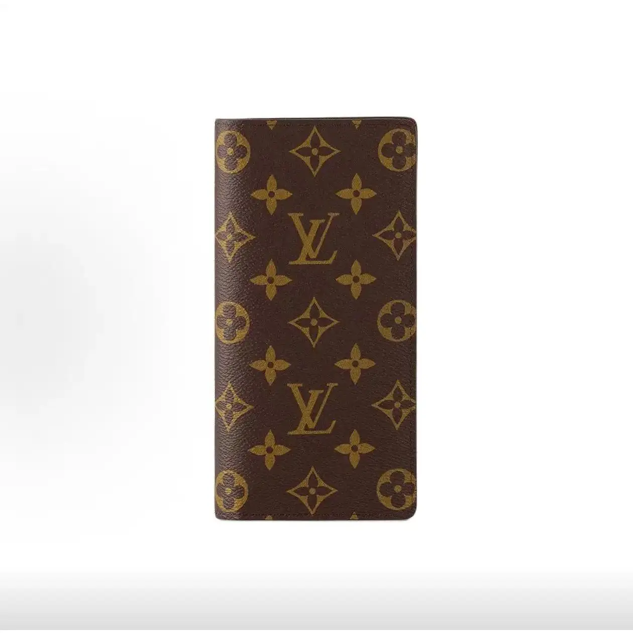 Pre-owned Louis Vuitton Brazza Classic Monogram Flap Long Canvas Card Holder & Wallet