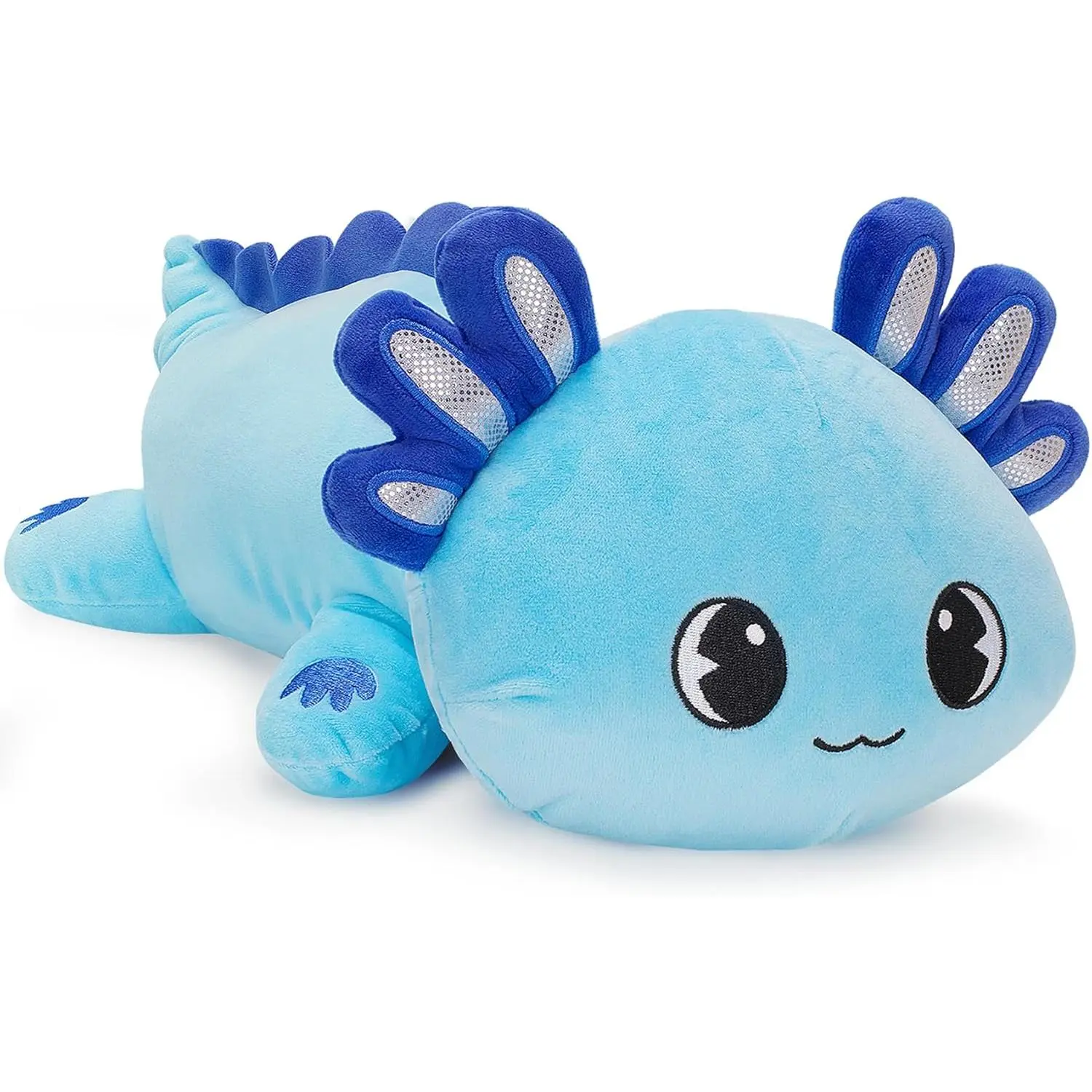 Axolotl Plush, 13" Soft Stuffed Animal Plush Toy, Cute Axolotl Plush Pillow, Kawaii Plushies Dolls, Blue Axolotl Gift for Girls Boys