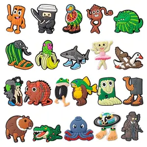 21pcs Mountain Sea Classic Shoe Flower Hole Decorative Buckles, Eco-Friendly PVC Soft Gel, Perfect for Parties & Birthdays