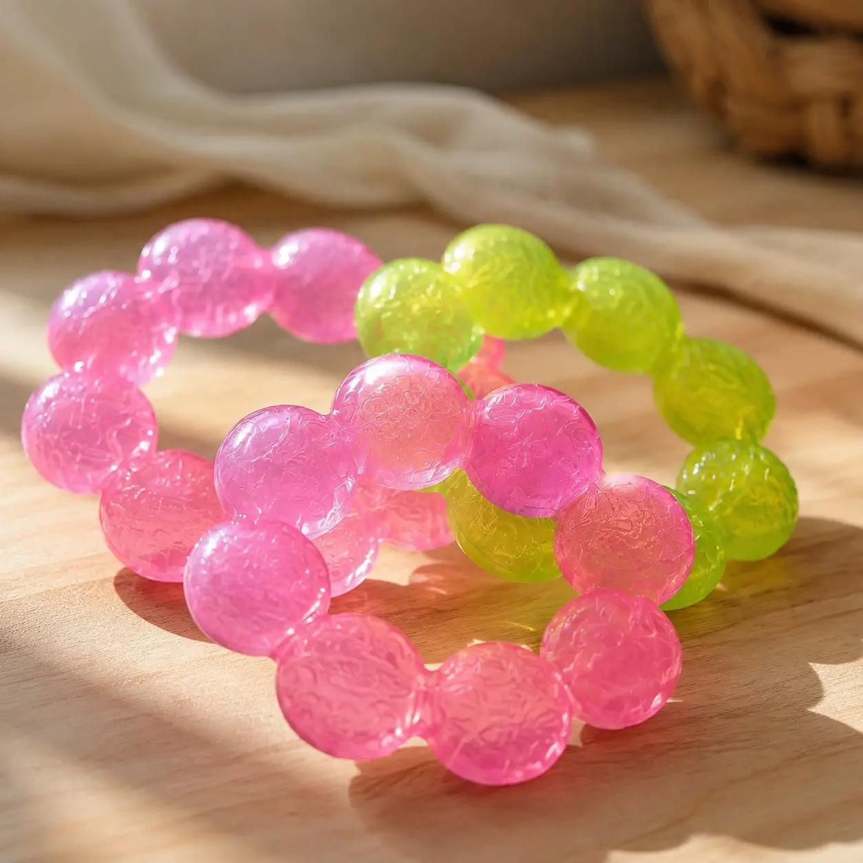 Water Teethers, Cooling & Massaging Relief, Lime/Pink, 3-PackGift
