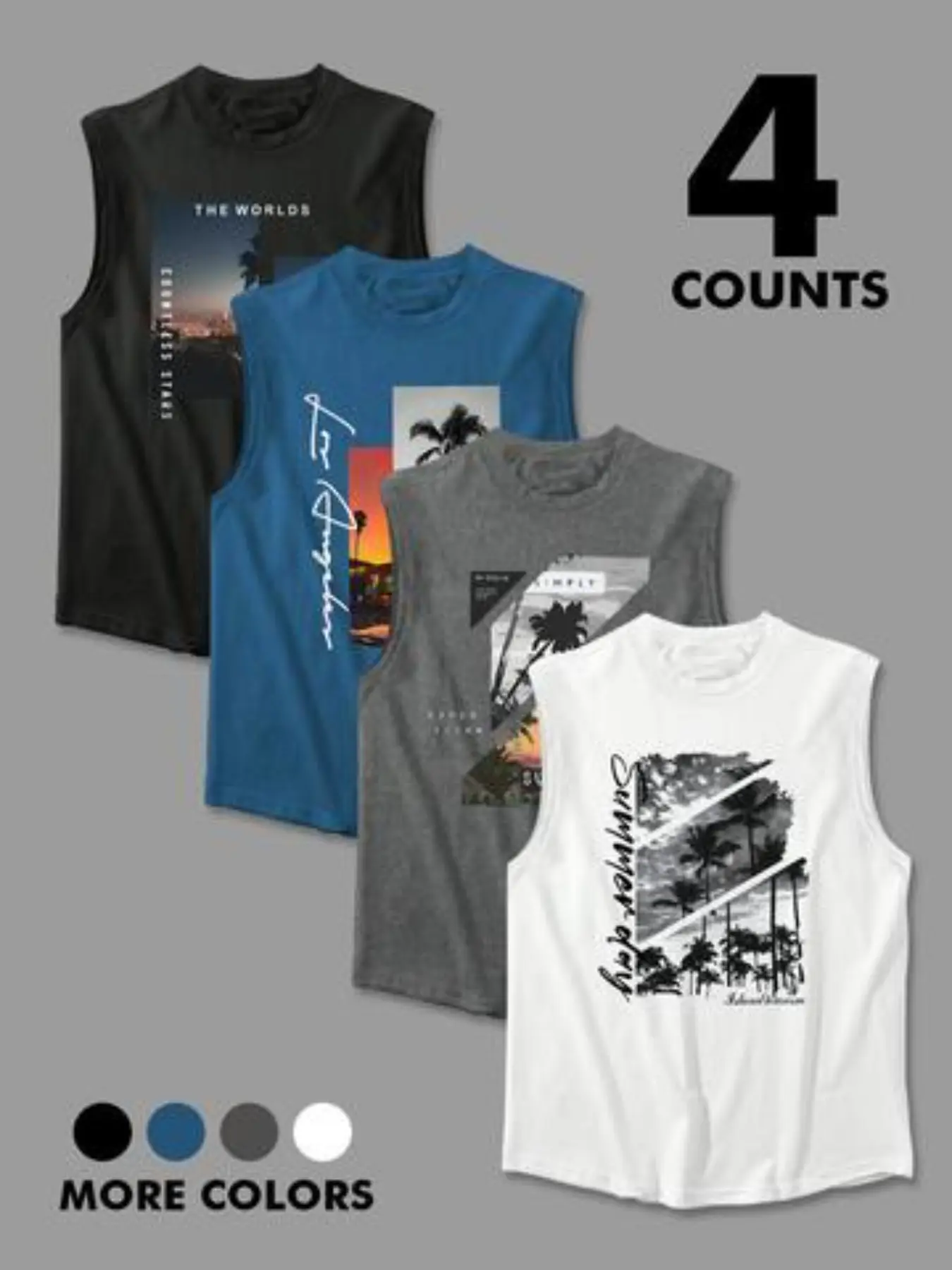 Men's Comfortable and Stylish Tank Top, Sleeveless, Perfect for Daily Wear, Versatile Design, Ideal for Summer, Fashionable and Practical